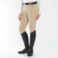 Piper Classic II Low-Rise Side Zip Breeches By SmartPak - Knee Patch -Ovatio Horse Shop 35141 tan 17264