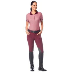 Kerrits Pivot Polo Shirt -Ovatio Horse Shop 35254 sangria 1a