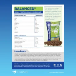 Hygain&reg; Balanced&reg; -Ovatio Horse Shop 35383 label 1