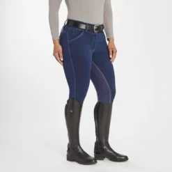 Piper Stretch Denim Curvy Fit Breeches By SmartPak- Full Seat