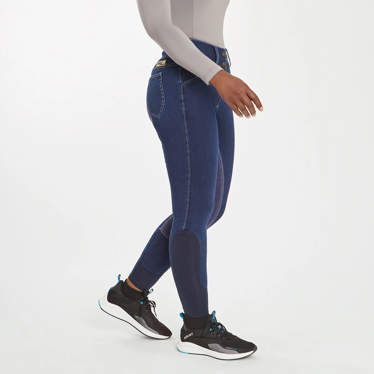 Piper Stretch Denim Curvy Fit Breeches By SmartPak- Full Seat 3 Piper Stretch Denim Curvy Fit Breeches By SmartPak- Full Seat - Image 3