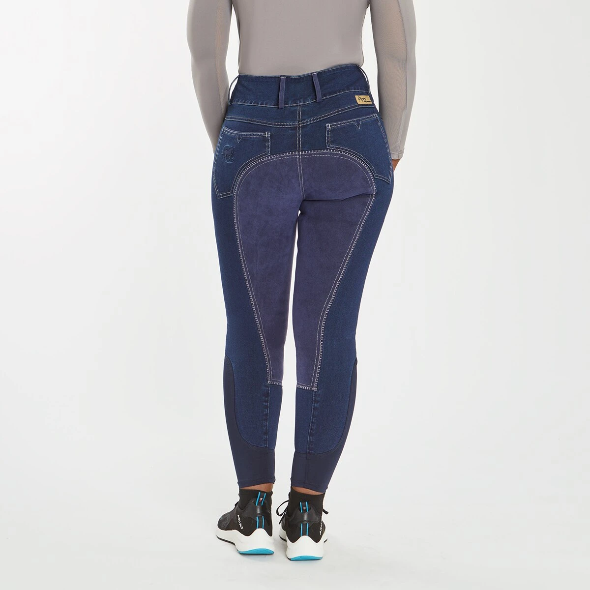 Piper Stretch Denim Curvy Fit Breeches By SmartPak- Full Seat 4 Piper Stretch Denim Curvy Fit Breeches By SmartPak- Full Seat - Image 4
