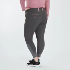 Piper Evolution Curvy Fit Breeches By SmartPak - Knee Patch -Ovatio Horse Shop 35579 charcoallightrosewood 4