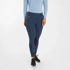 Piper Evolution Curvy Fit Breeches By SmartPak - Knee Patch -Ovatio Horse Shop 35579 darkridgebluelight 3534
